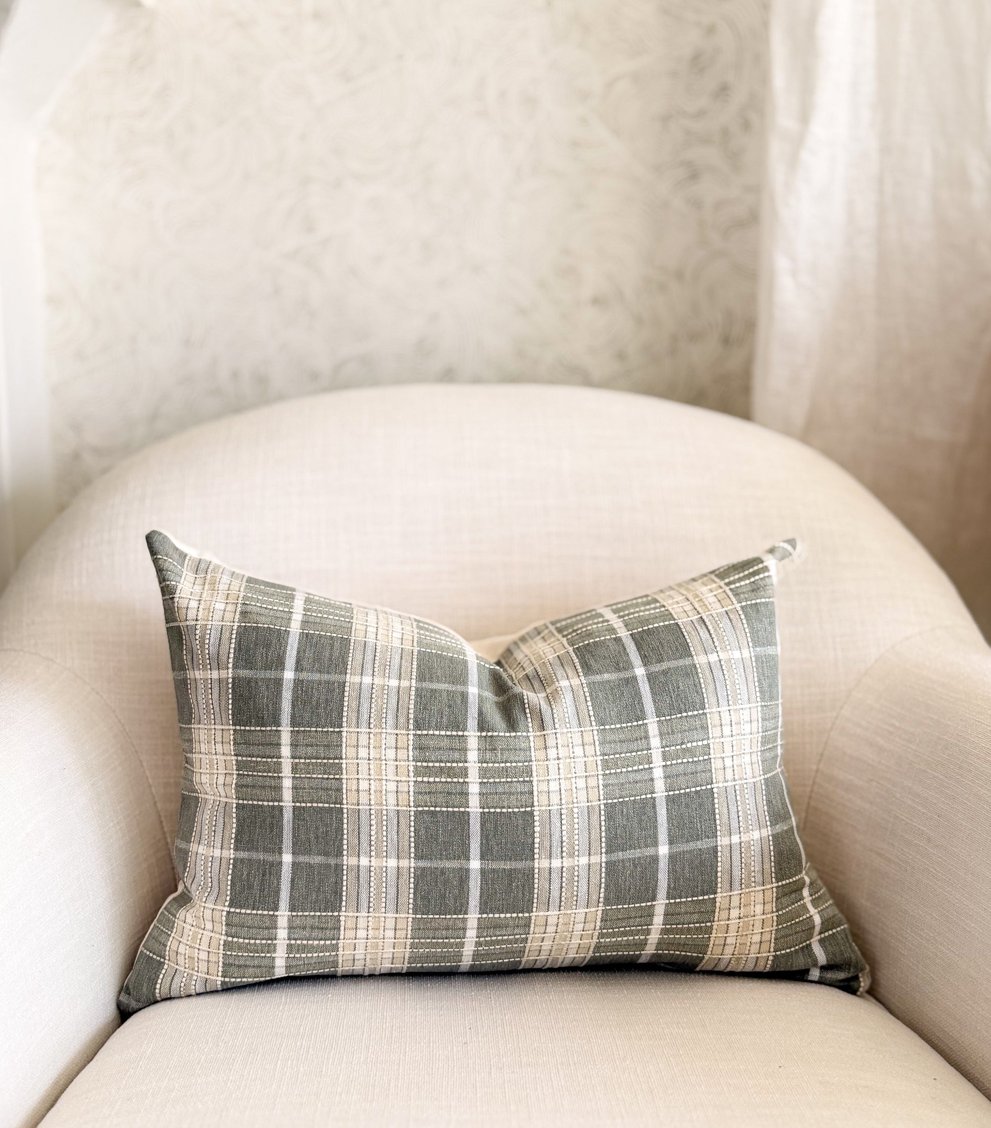 Torrey Pines Plaid Pillow Cover