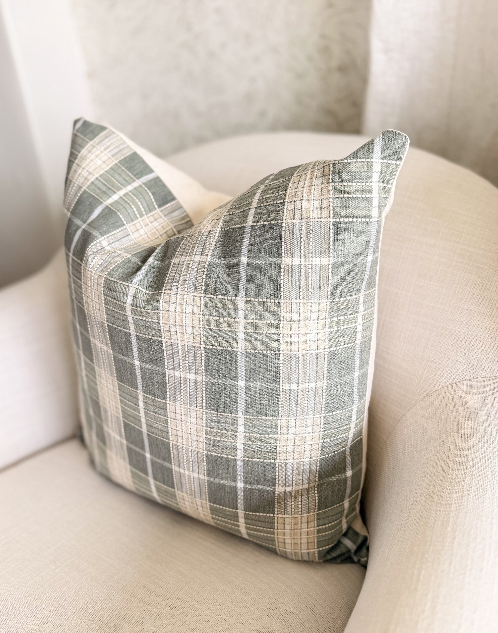 Torrey Pines Plaid Pillow Cover