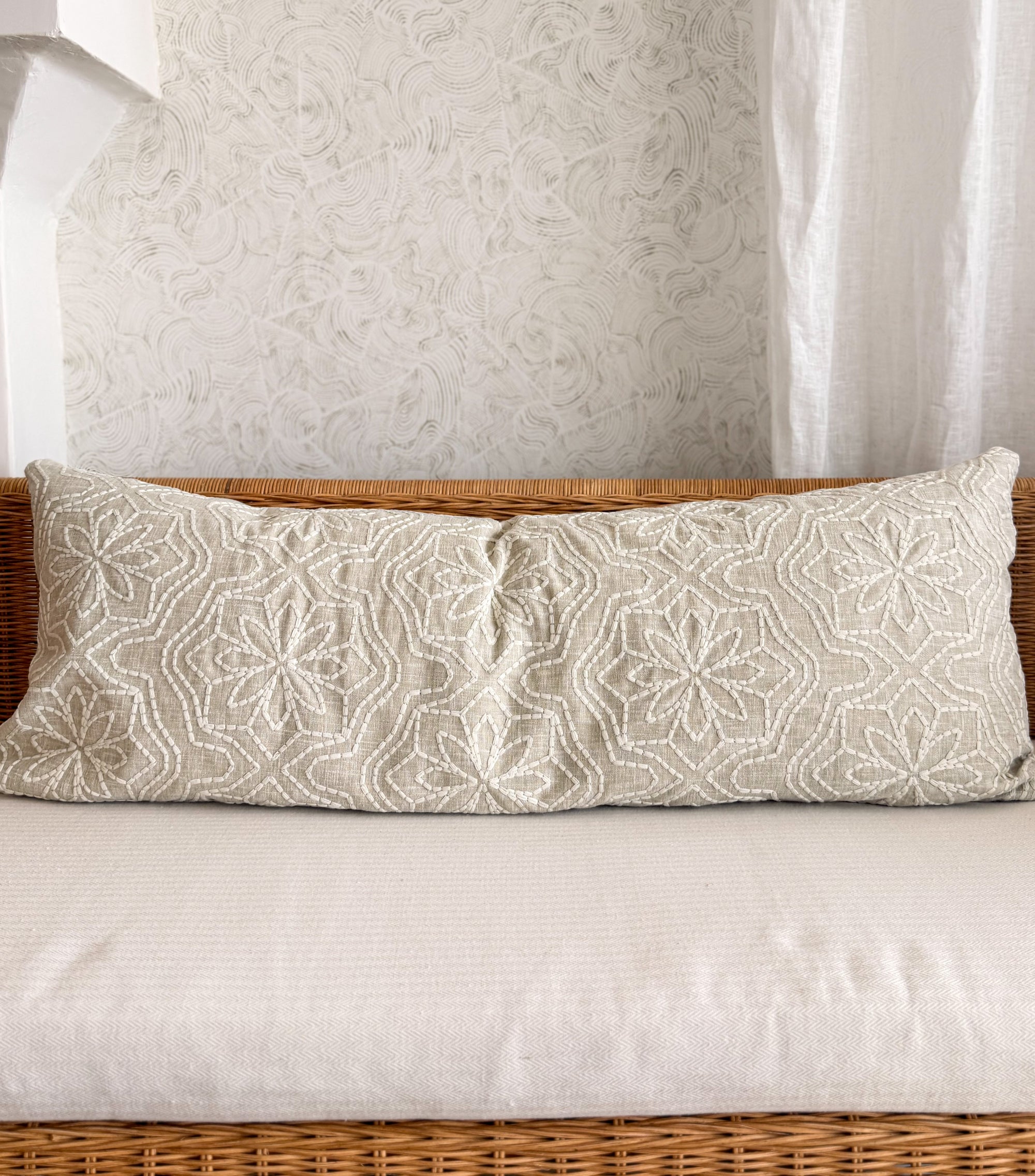 Encinitas Embroidered Pillow Cover