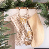 Montecito Floral Embroidered Crewel Stocking - Golden