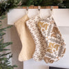 Montecito Floral Embroidered Crewel Stocking - Golden