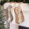 Montecito Floral Embroidered Crewel Stocking - Golden