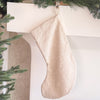Solana Embroidered Swiss Dot Stocking - Linen