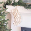 Carmel Embroidered Leaf Stocking