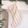 Carmel Embroidered Leaf Stocking