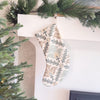Montecito Floral Embroidered Crewel Stocking - Mist