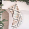 Montecito Floral Embroidered Crewel Stocking - Mist