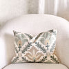 Montecito Embroidered Crewel Pillow Cover - Mist