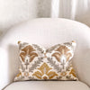 Montecito Embroidered Crewel Pillow Cover - Golden