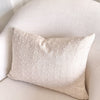 Solana Embroidered Swiss Dot Pillow Cover - Linen