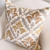 Montecito Embroidered Crewel Pillow Cover - Golden