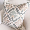 Montecito Embroidered Crewel Pillow Cover - Mist