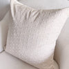 Solana Embroidered Swiss Dot Pillow Cover - Linen