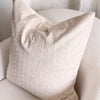 Solana Embroidered Swiss Dot Pillow Cover - Linen