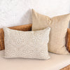 Solana Embroidered Swiss Dot Pillow Cover - Golden