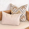 Solana Embroidered Swiss Dot Pillow Cover - Linen
