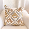 Montecito Embroidered Crewel Pillow Cover - Golden