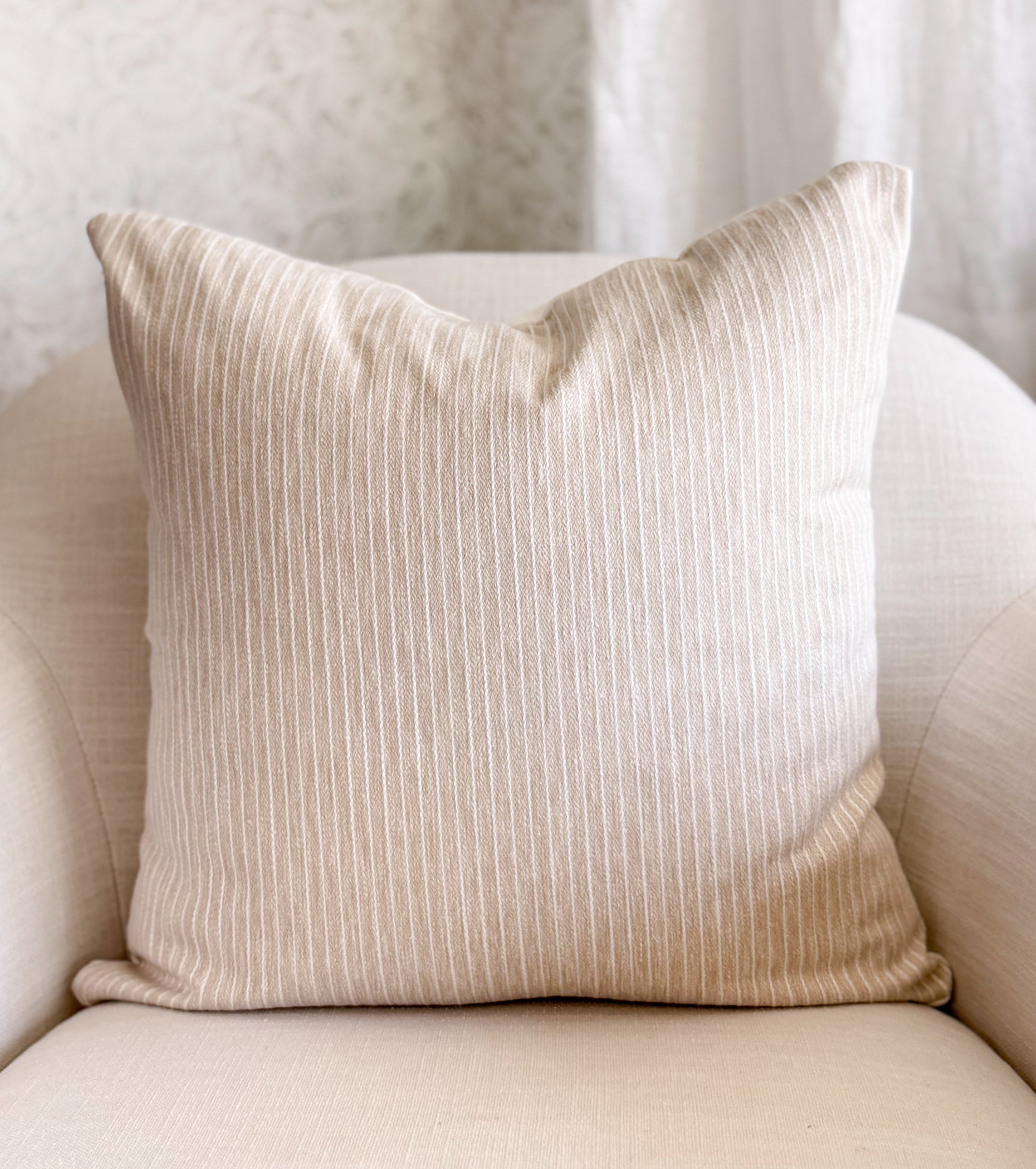 Ojai Stripe Pillow Cover - Linen