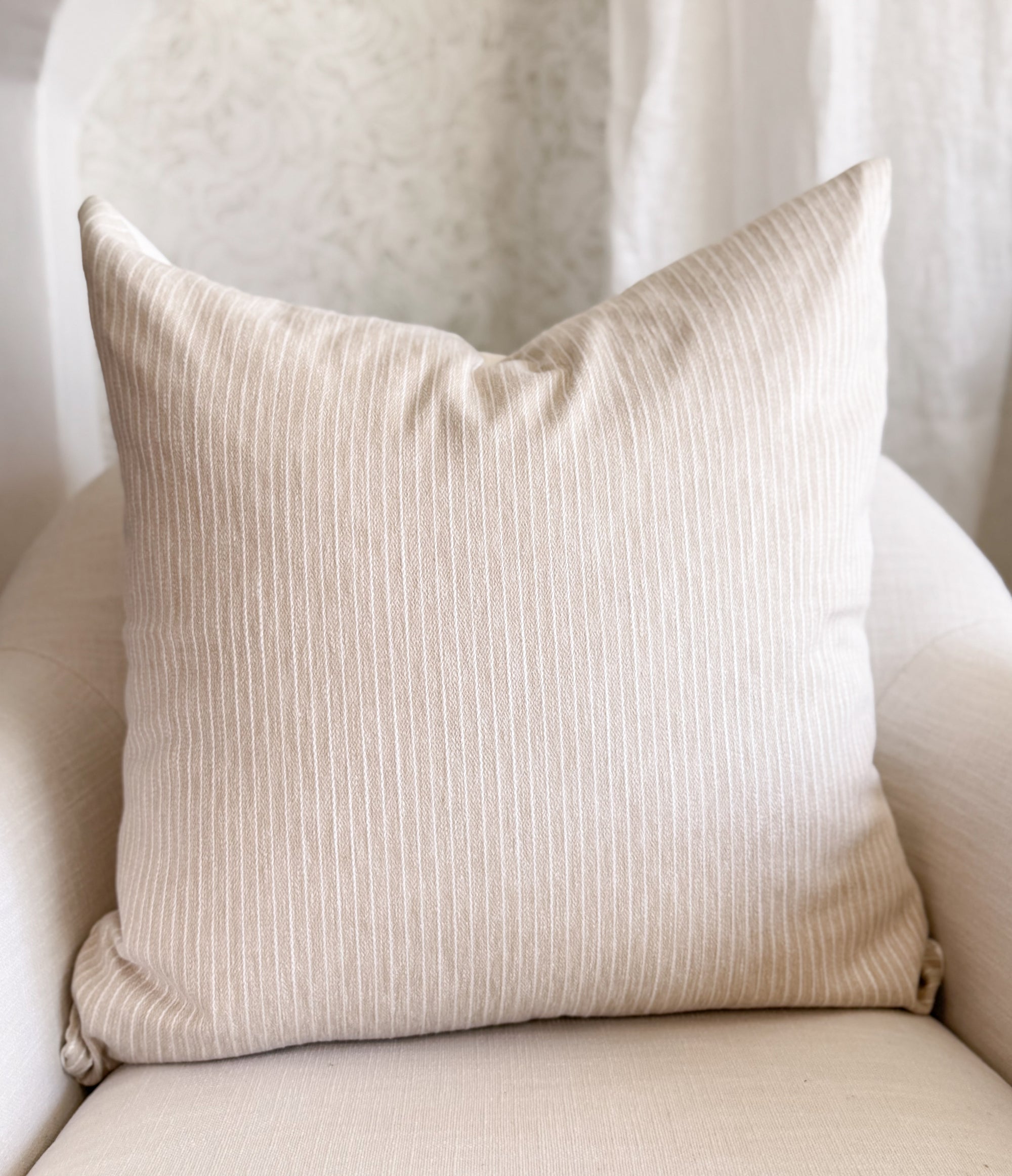 Ojai Stripe Pillow Cover - Linen
