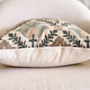 Montecito Embroidered Crewel Pillow Cover - Mist