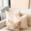Montecito Embroidered Crewel Pillow Cover - Golden