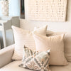 Montecito Embroidered Crewel Pillow Cover - Mist
