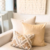Montecito Embroidered Crewel Pillow Cover - Golden
