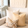 Montecito Embroidered Crewel Pillow Cover - Golden