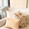 Montecito Embroidered Crewel Pillow Cover - Golden