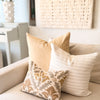 Montecito Embroidered Crewel Pillow Cover - Golden