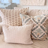 Solana Embroidered Swiss Dot Pillow Cover - Linen