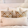 Solana Embroidered Swiss Dot Pillow Cover - Linen