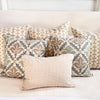 Solana Embroidered Swiss Dot Pillow Cover - Linen